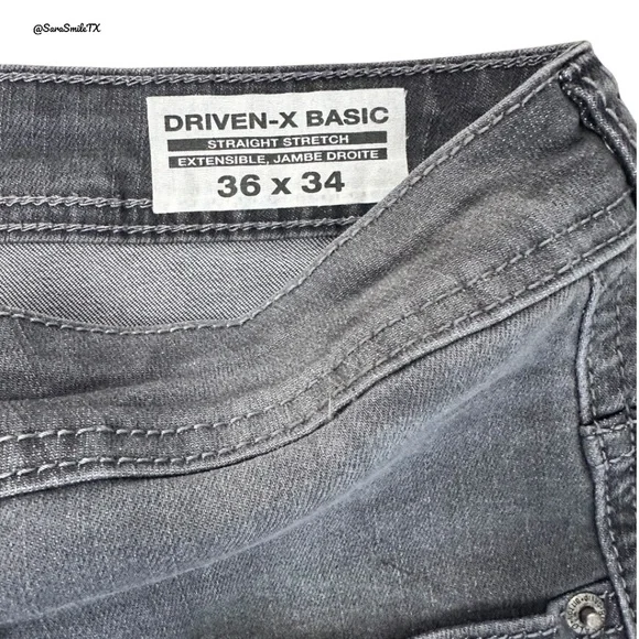 BUFFALO DAVID BITTON Driven-X Basic Straight Stretch Big & Tall Jeans - 36 x 34 - Picture 6 of 8